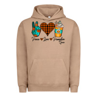 Pigment Burro Peace Love Pumpkin Spice Urban Hoodie - CowhideDigitalArt