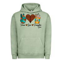 Pigment Oil Green Peace Love Pumpkin Spice Urban Hoodie - CowhideDigitalArt