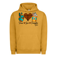 Pigment Peanut Butter Peace Love Pumpkin Spice Urban Hoodie - CowhideDigitalArt
