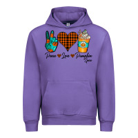 Tulip Peace Love Pumpkin Spice Urban Hoodie - CowhideDigitalArt