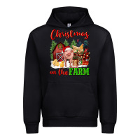Black christmas on the farm Urban Hoodie - FaDigitalArtStudio