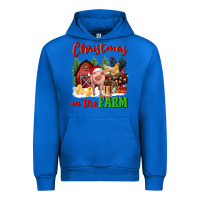 Cobalt christmas on the farm Urban Hoodie - FaDigitalArtStudio