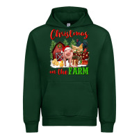 Forest Green christmas on the farm Urban Hoodie - FaDigitalArtStudio