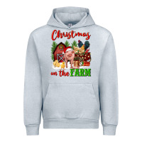 Heather Grey christmas on the farm Urban Hoodie - FaDigitalArtStudio