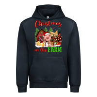 Navy christmas on the farm Urban Hoodie - FaDigitalArtStudio