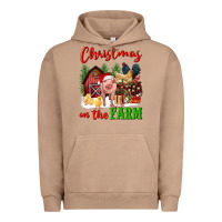 Pigment Burro christmas on the farm Urban Hoodie - FaDigitalArtStudio