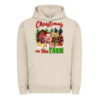 Pigment French Oak christmas on the farm Urban Hoodie - FaDigitalArtStudio