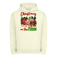 Pigment Pistachio christmas on the farm Urban Hoodie - FaDigitalArtStudio