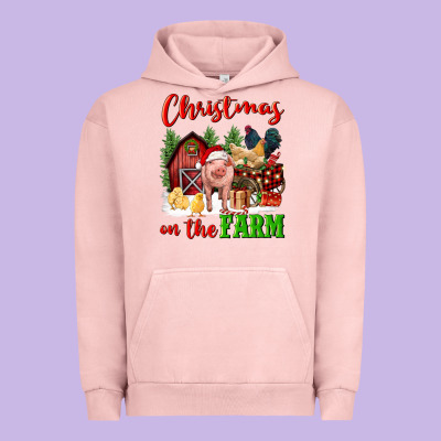 Christmas On The Farm Urban Hoodie Designed By Fadigitalartstudio