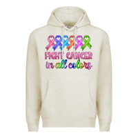 Oatmeal Heather fight cancer in all colors Premium Hoodie - HRA Design Shop