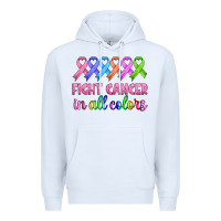 White fight cancer in all colors Premium Hoodie - HRA Design Shop