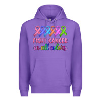 Purple fight cancer in all colors Premium Hoodie - HRA Design Shop