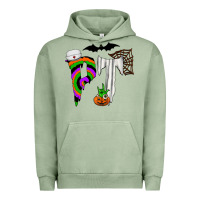 Pigment Oil Green pt Urban Hoodie - CowhideDigitalArt