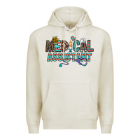 Oatmeal Heather medical asistant Premium Hoodie - CowhideDigitalArt