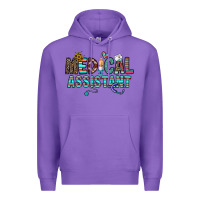 Purple medical asistant Premium Hoodie - CowhideDigitalArt