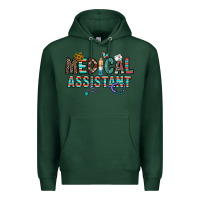 Sports Green medical asistant Premium Hoodie - CowhideDigitalArt