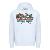 White medical asistant Premium Hoodie - CowhideDigitalArt
