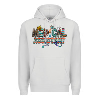 Dove Grey medical asistant Premium Hoodie - CowhideDigitalArt