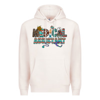 Pale Pink medical asistant Premium Hoodie - CowhideDigitalArt