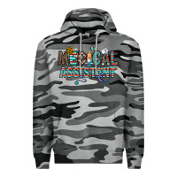 Slate Camo medical asistant Premium Hoodie - CowhideDigitalArt