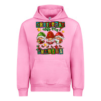 Fuchsia Pink christmas with my gnomies Urban Hoodie - FaDigitalArtStudio