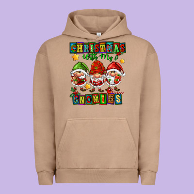 Christmas With My Gnomies Urban Hoodie Designed By Fadigitalartstudio