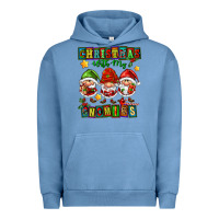 Pigment Pebble Blue christmas with my gnomies Urban Hoodie - FaDigitalArtStudio
