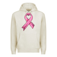 Oatmeal Heather pink ribbon Premium Hoodie - HRA Design Shop