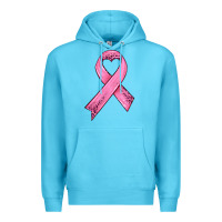 Ocean Blue pink ribbon Premium Hoodie - HRA Design Shop