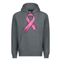 Rock pink ribbon Premium Hoodie - HRA Design Shop