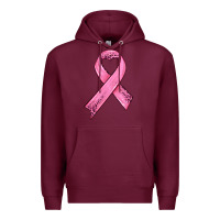 Burgundy pink ribbon Premium Hoodie - HRA Design Shop