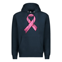 Navy pink ribbon Premium Hoodie - HRA Design Shop