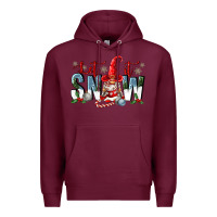 Burgundy let it snow Premium Hoodie - FaDigitalArtStudio