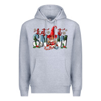 Heather Grey let it snow Premium Hoodie - FaDigitalArtStudio