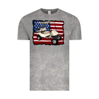 Cloud Rock golf cart american flag Vintage Tee - Artiststas