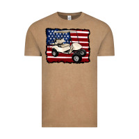 Vintage Coffee golf cart american flag Vintage Tee - Artiststas
