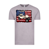 Vintage Zinc golf cart american flag Vintage Tee - Artiststas
