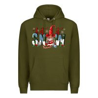 Army Green let it snow Premium Hoodie - FaDigitalArtStudio