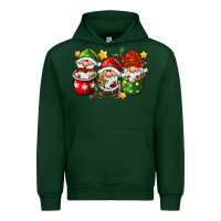 Forest Green coffee cup santa gnomies Urban Hoodie - FaDigitalArtStudio