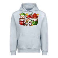 Heather Grey coffee cup santa gnomies Urban Hoodie - FaDigitalArtStudio