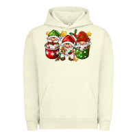Pigment Pistachio coffee cup santa gnomies Urban Hoodie - FaDigitalArtStudio