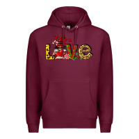 Burgundy love gnomes Premium Hoodie - FaDigitalArtStudio
