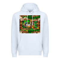 White St. patrick's day love gnome tumbler Premium Hoodie - Neo Western