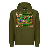 Army Green St. patrick's day love gnome tumbler Premium Hoodie - Neo Western