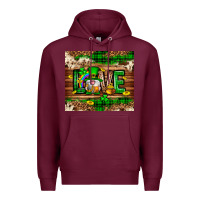 Burgundy St. patrick's day love gnome tumbler Premium Hoodie - Neo Western