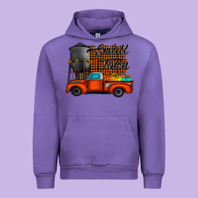 Small Town Fall Urban Hoodie Designed By Cowhidedigitalart