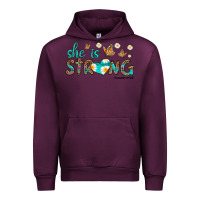 Mauve Wine she is strong Urban Hoodie - HRA Design Shop