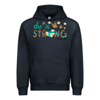 Navy she is strong Urban Hoodie - HRA Design Shop