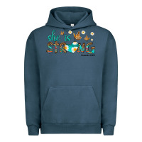 Pigment Midnight Navy she is strong Urban Hoodie - HRA Design Shop