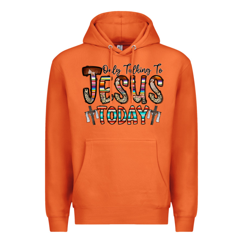 Only Talking Jesus Today Premium Hoodie by CowhideDigitalArt | Teevron